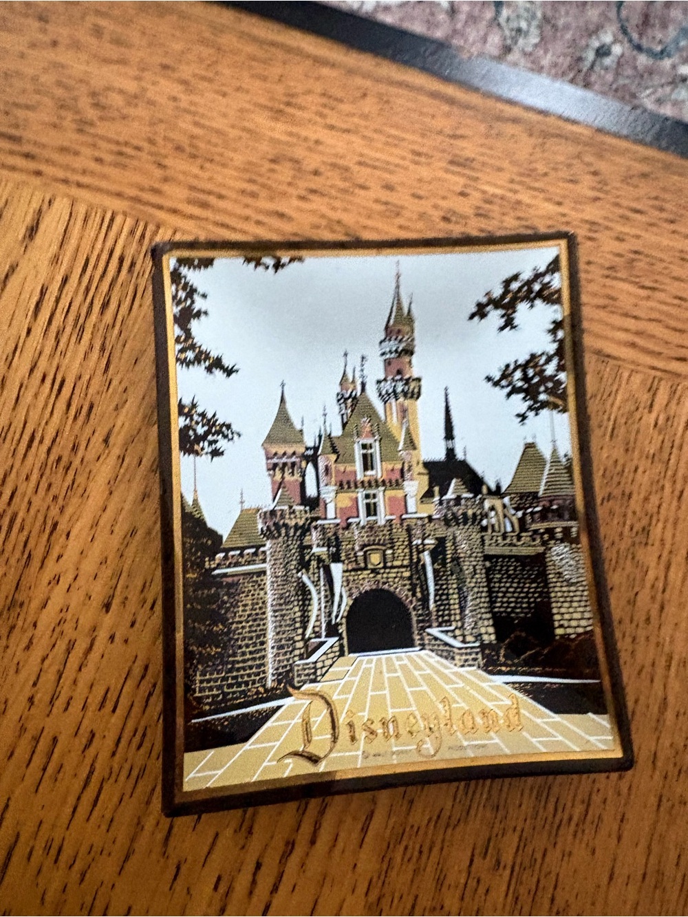 Vintage Disneyland Castle Glass Houze Trinket Dish